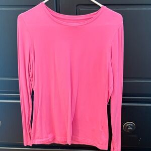 Lands' End Bright Pink Long Sleeve Tee